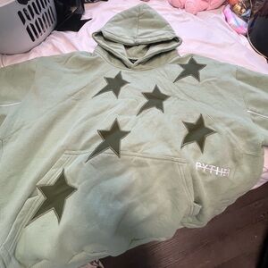 Green Hoodie with Star Design
